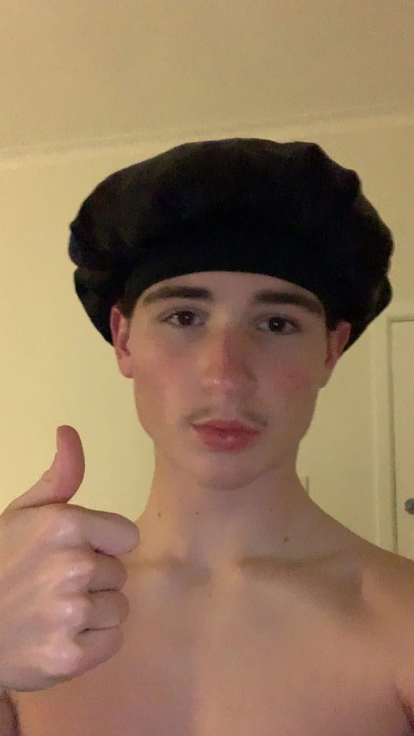 Customer photo review of Black Silky Bonnet