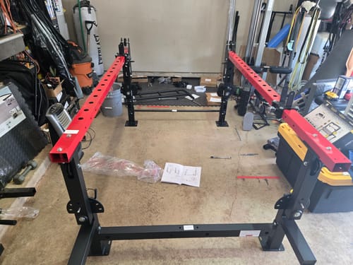 Customer photo review of Major Fitness F35 All-In-One Home Gym Wall-Mount Folding Power Rack