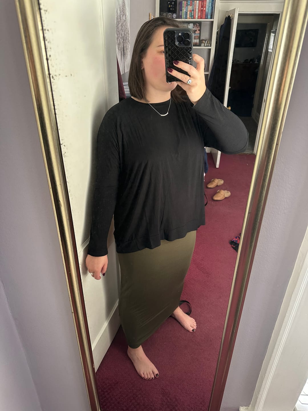 Customer photo review of MODAL SKYE TOP (BLACK)