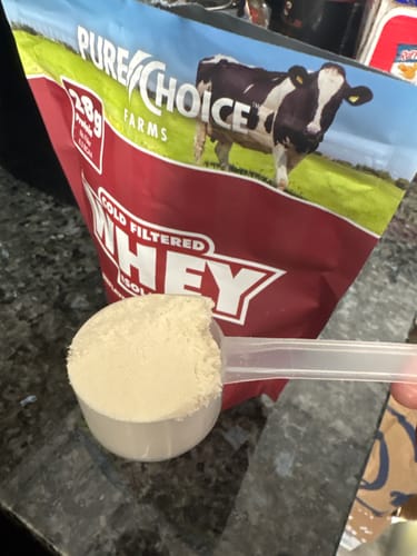 Customer photo review of Whey Protein Isolate Unflavored