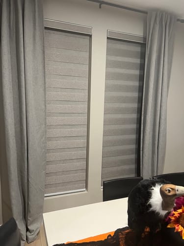 Customer photo review of SmartWings Motorized Zebra Shades Translucent 95mm