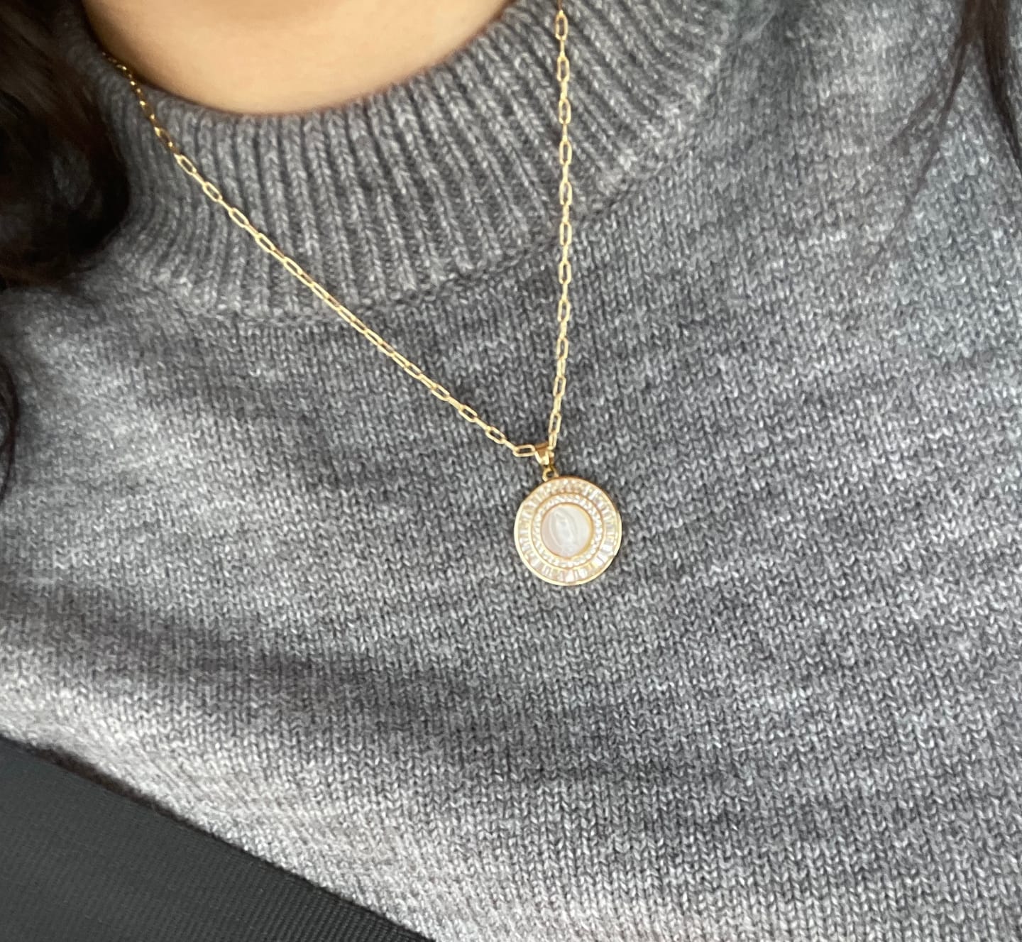 Customer photo review of Mother Mary Necklace