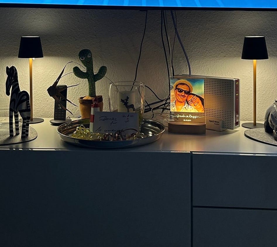 Customer photo review of Euer Liebeslicht mit Foto (eckig)