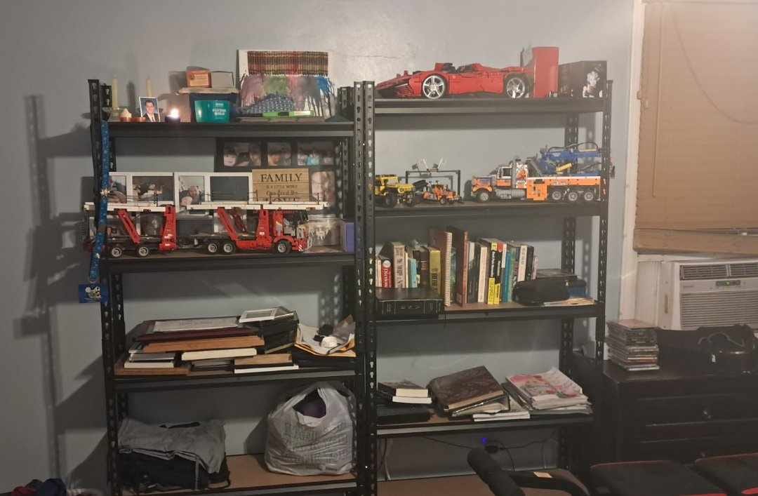 Customer photo review of REIBII 72"H Metal Storage Shelves, 2000 Lbs Adjustable Garage Shelving Unit, Utility Rack for Pantry Kitchen