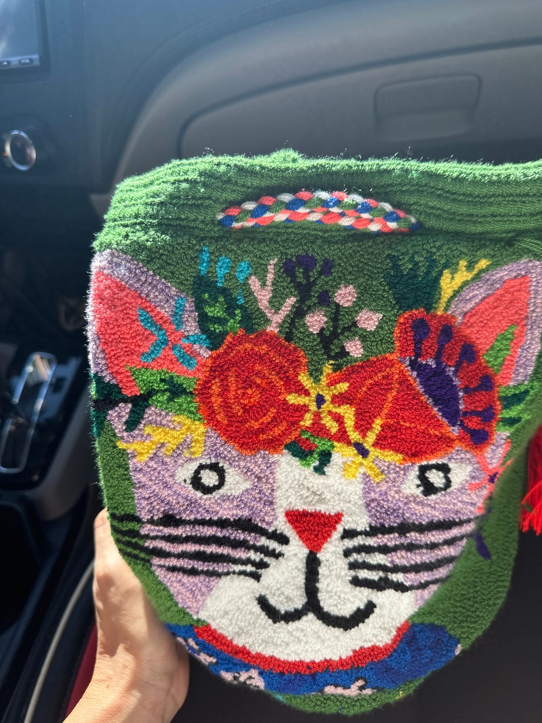 Customer photo review of Kitty Medium Wayuu Bag - Strap & Handle