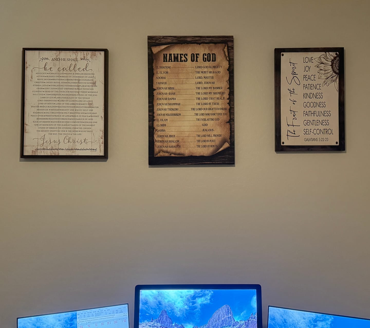 Customer photo review of Fruit Of The Spirit Galatians 5:22-23 Canvas Wall Art