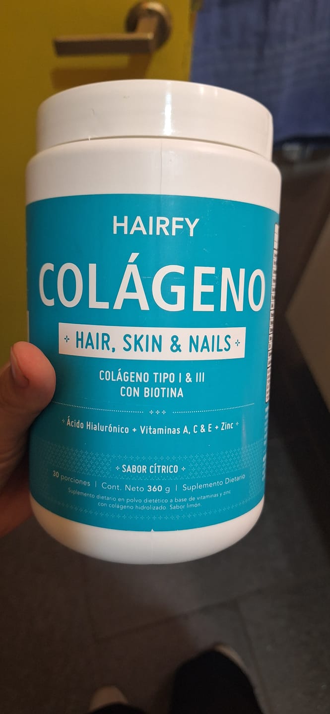 Customer photo review of Colágeno Hair, Skin & Nails