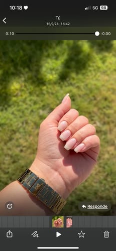 Customer photo review of Fiber Base gel - Shimmer White | Didier Lab - White 10ml