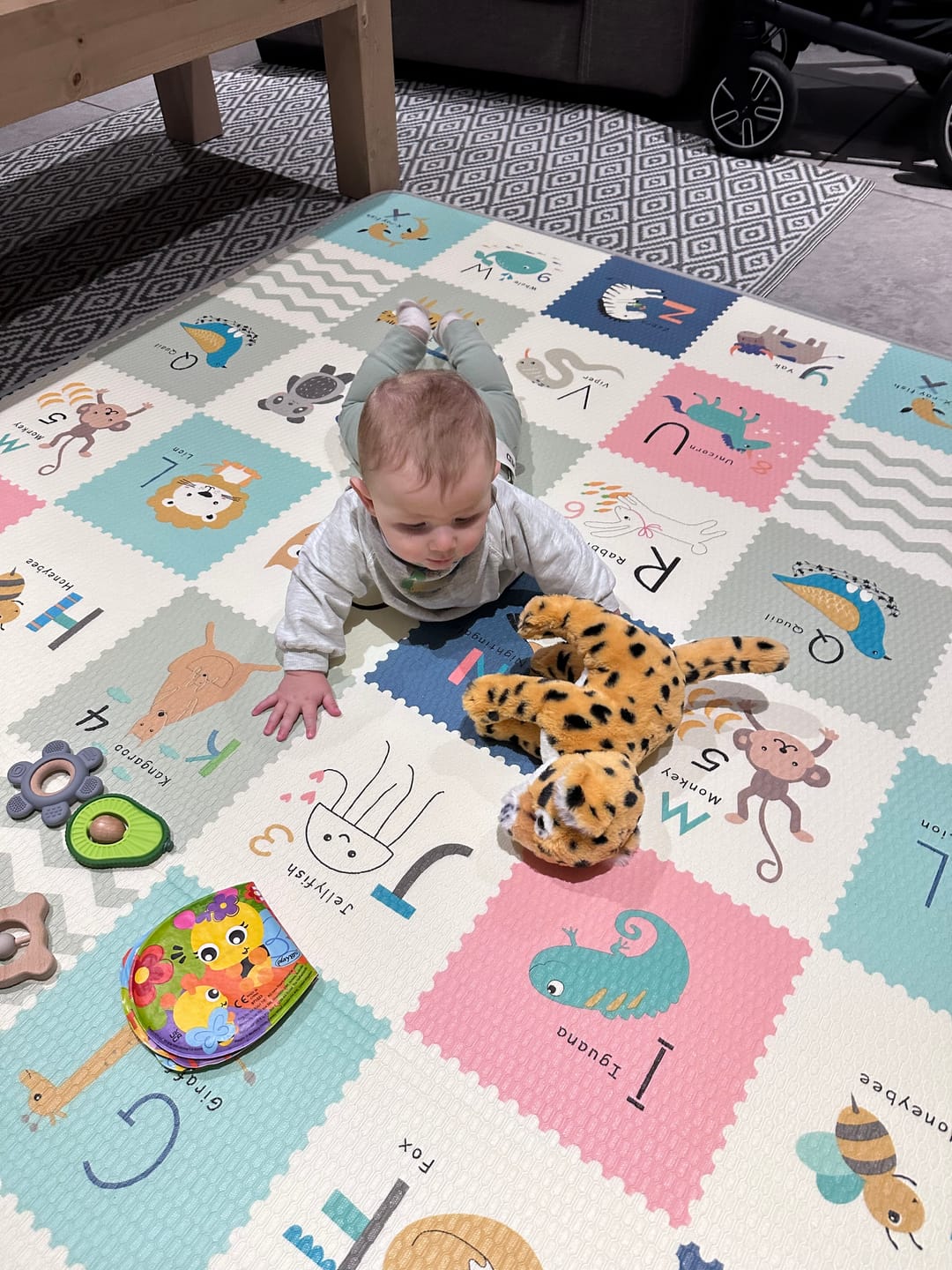 Customer photo review of Car track and Alphabet play mat (Medium Size)