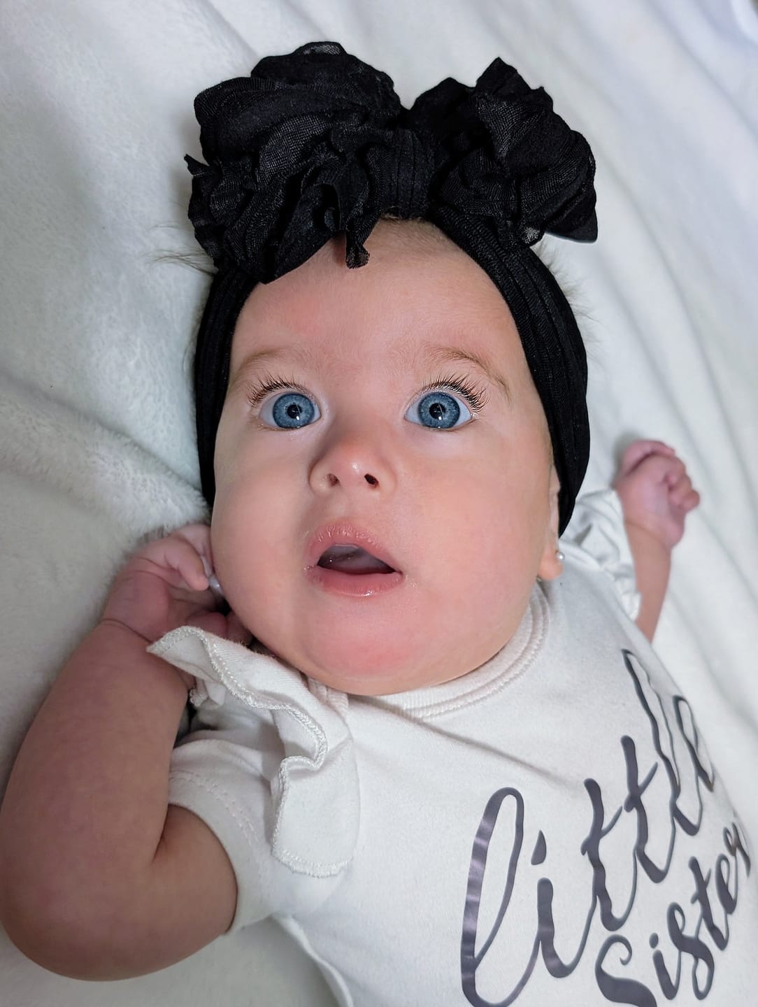 Customer photo review of Ruffled Headband- Black