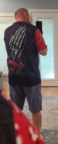 Customer photo review of Men's Dia de Muertos "Red" MTB Jersey