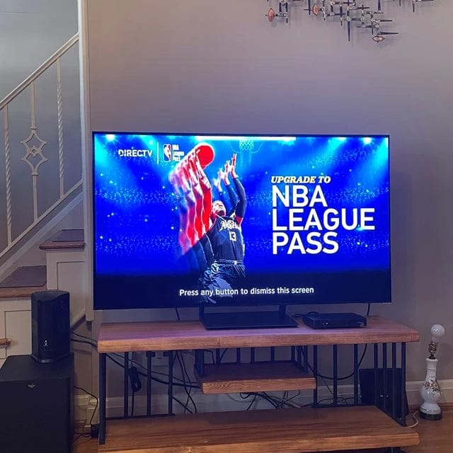 Customer photo review of Fargo Solid Pine Wood TV Stand