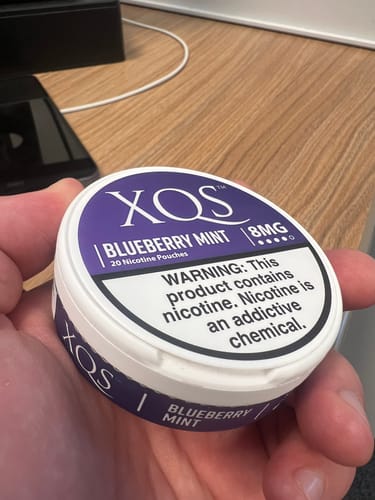 Customer photo review of Blueberry Mint Nicotine Pouches