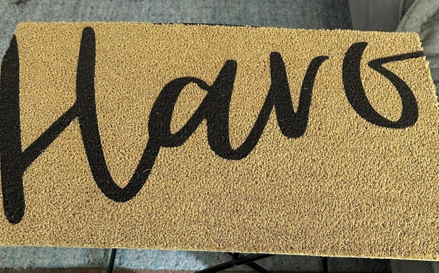 Customer photo review of Personalized Handwriting Family Surname Doormat