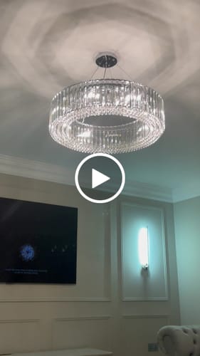 Customer video review of 8-Light Modern Round Crystal Chandelier