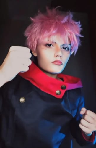 Customer photo review of Jujutsu Kaisen Yuji Itadori Jujutsu High Cosplay & Halloween Costume