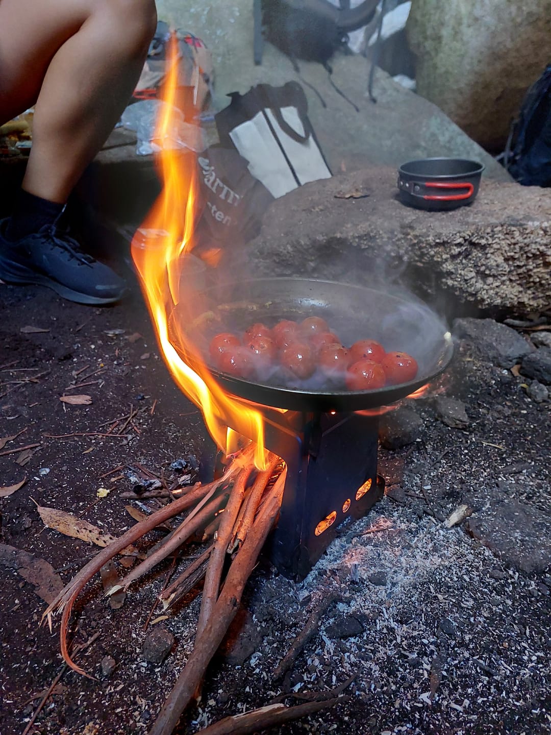 Customer photo review of Titanium Flatpack Twig Stove