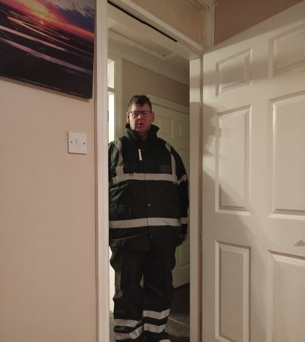 Customer photo review of Black Parka Security Jacket EN343
