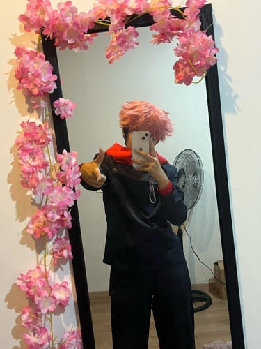 Customer photo review of Jujutsu Kaisen Yuji Itadori Jujutsu High Cosplay & Halloween Costume