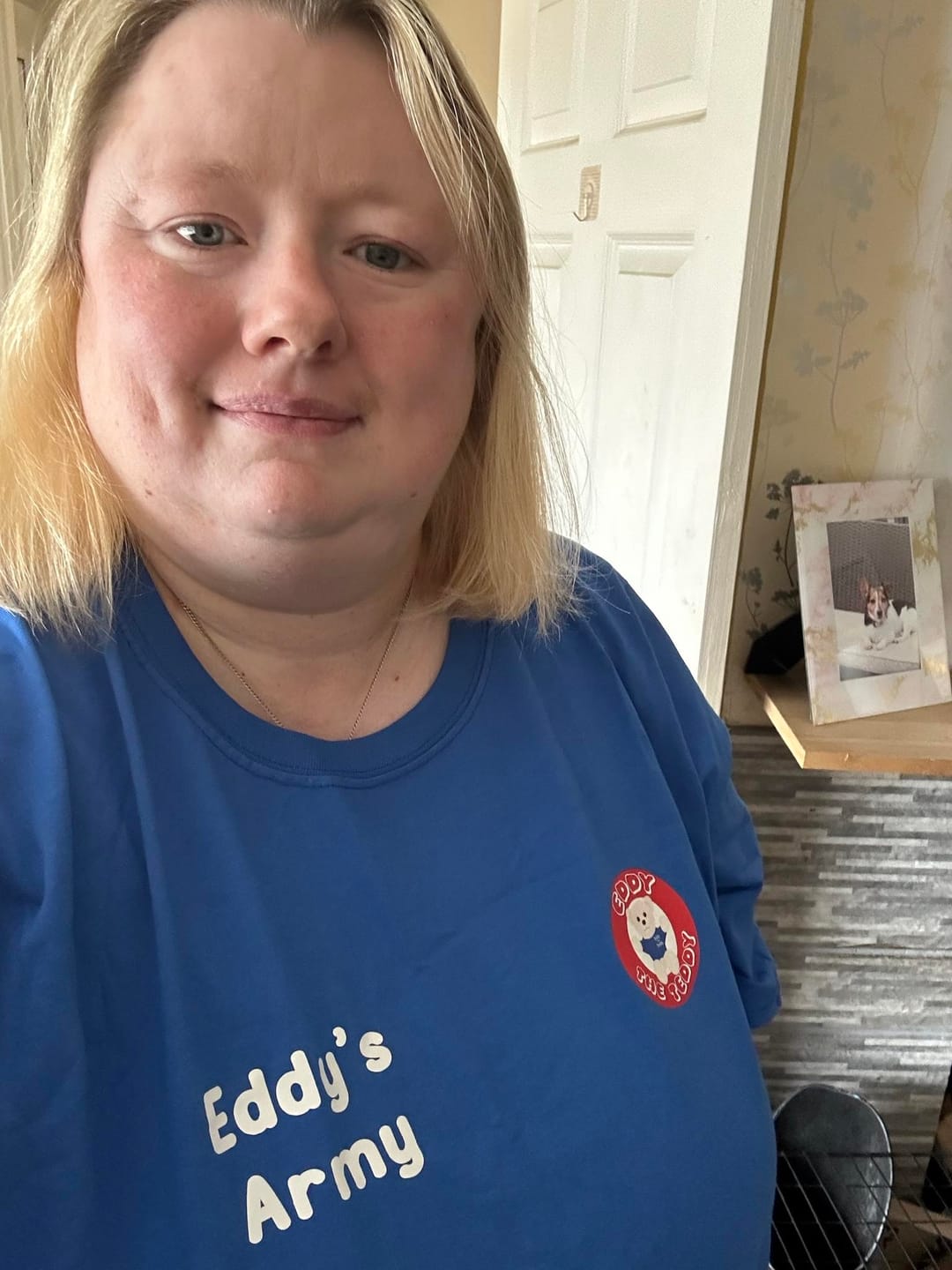 Customer photo review of Eddy's Army (Supporting Children In Hospital) T shirt