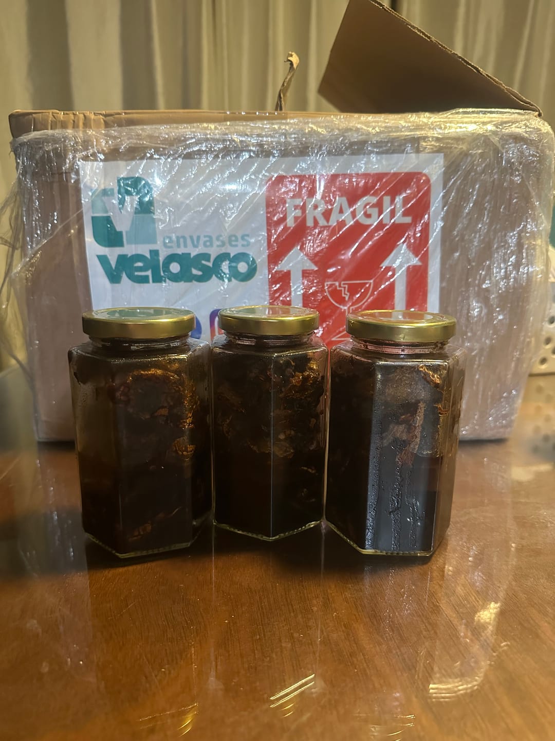 Customer photo review of Tarro Hexagonal de Vidrio