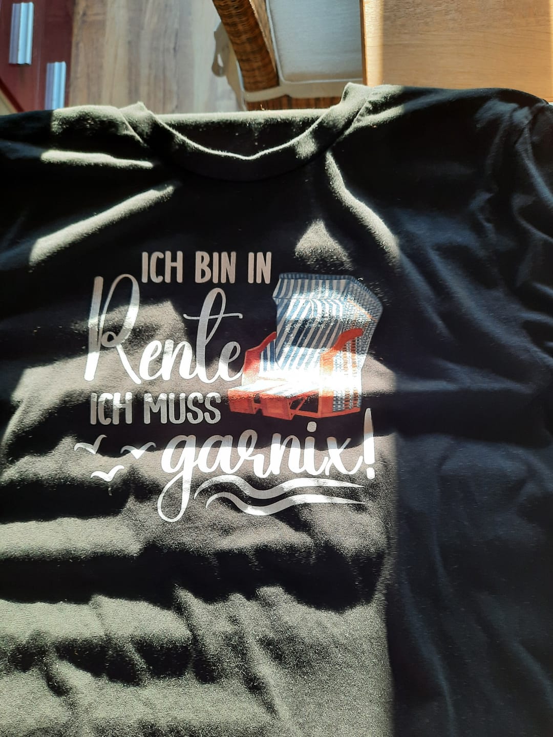 Customer photo review of Ich bin in Rente  · Herren Premium Bio T-Shirt