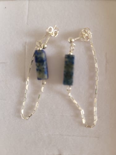 Customer photo review of עגיל מלופף אבן חן Shila