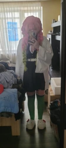 Customer photo review of Demon Slayer Mitsuri Kanroji Love Hashira Cosplay & Halloween Costume