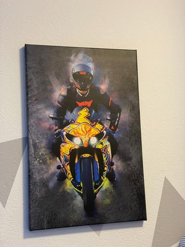 Customer photo review of Dein Motorrad Poster im Aquarell-Stil | Geschenk für Motorradfahrer
