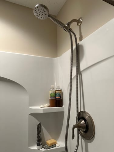 Customer photo review of 3-Spray Handheld Shower Head Set