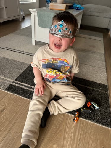 Customer photo review of Kids Soll Fleece Set - Grey/Pink