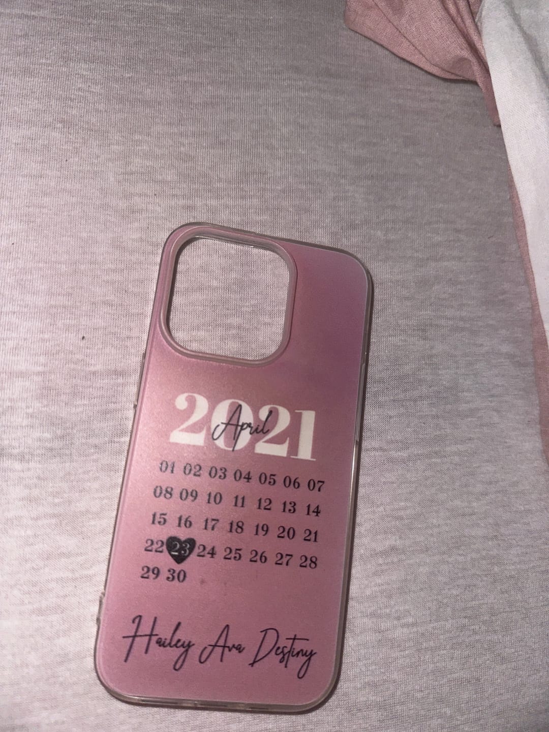 Customer photo review of Unser Tag - Personalisierte Handyhülle