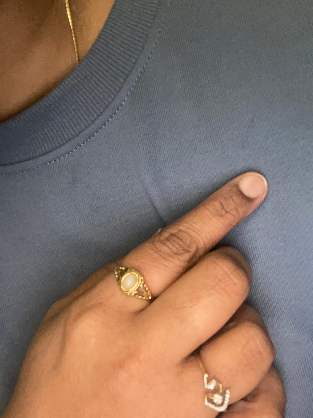Customer photo review of Vintage Royal Pearl Ring