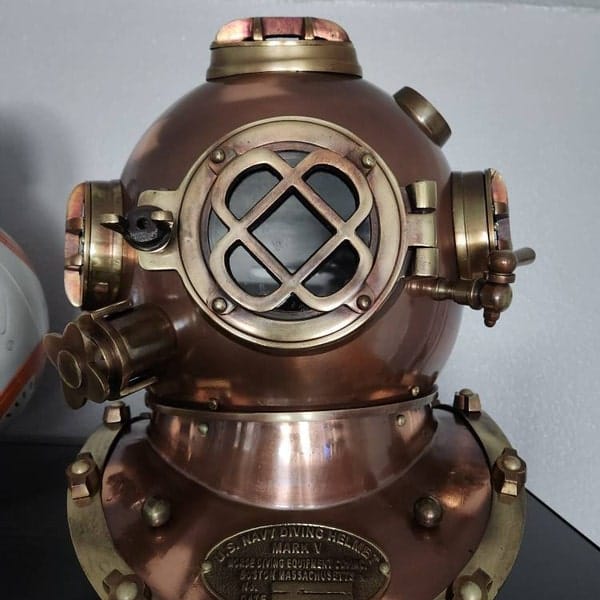 Customer photo review of Unique Design Art Collectible Deep Sea Diving Helmet.