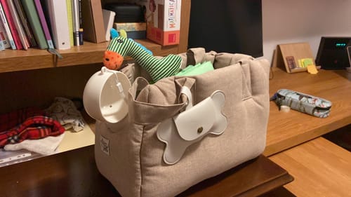 Customer photo review of Trasportino Mattias Nocciola (Soft Touch)