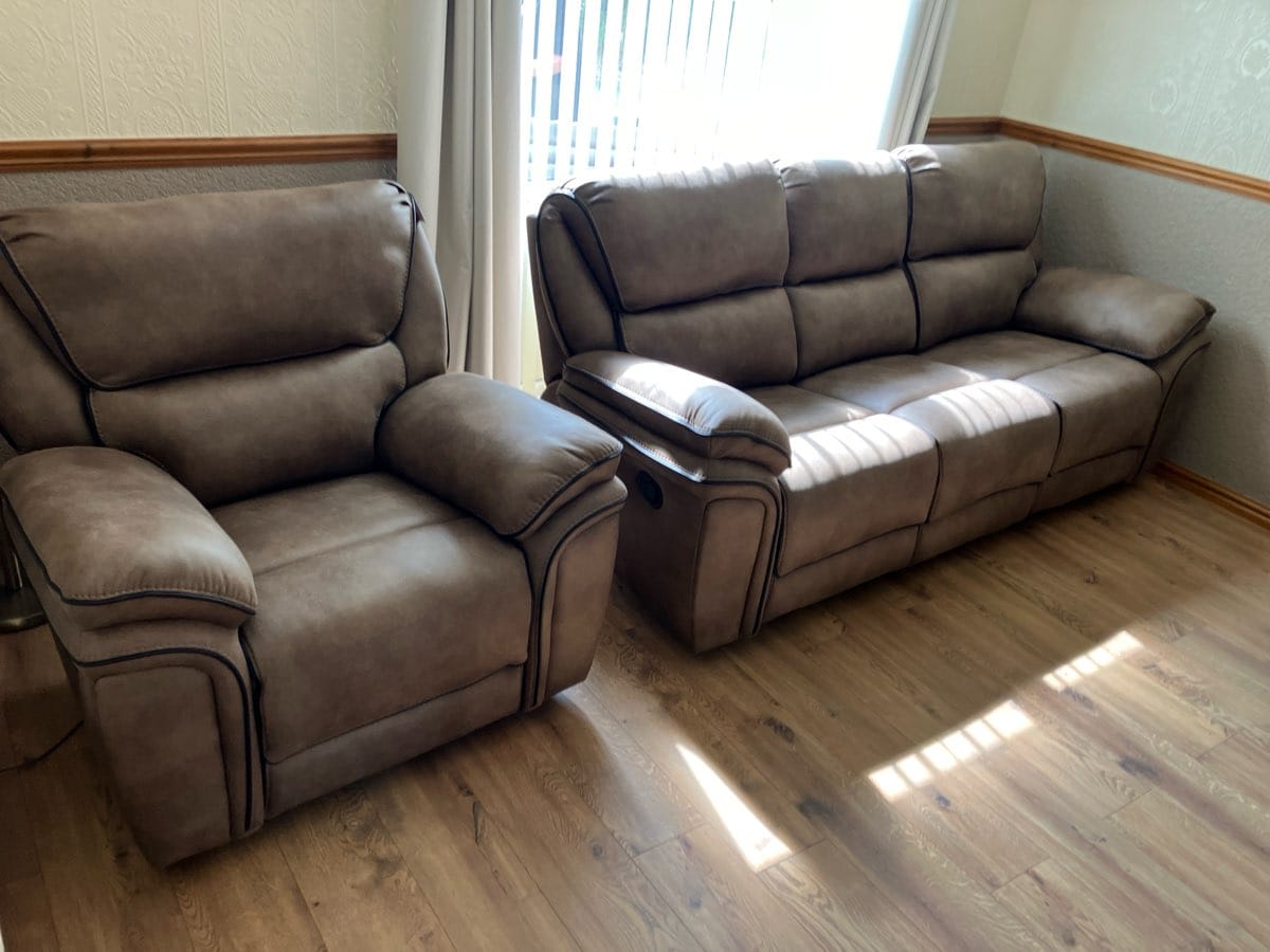 Customer photo review of Monaco 3 Seater Recliner Sofa - Brown