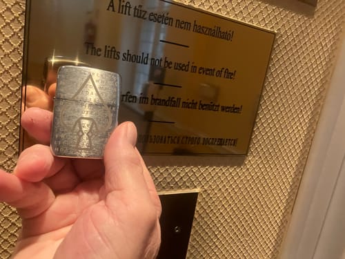 Customer photo review of The Kryptos Zippo By W.O.E.