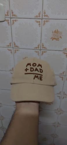 Customer photo review of Mom Dad Me Snapback Cap