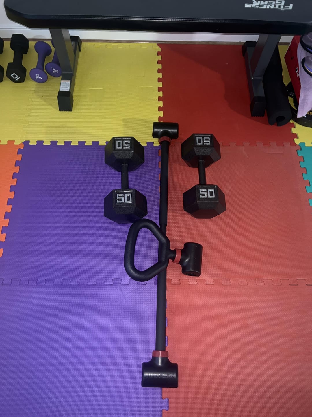 Customer photo review of Hyperbell Bundle: Bar, Kettlebell