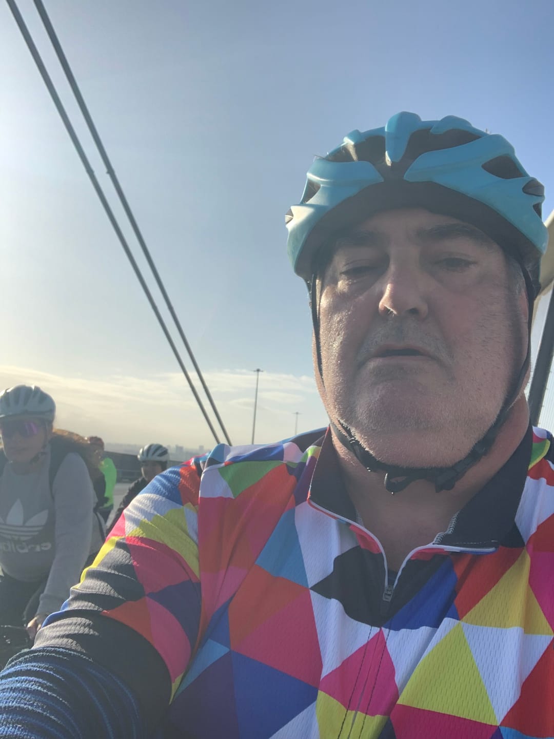 Customer photo review of Colourful Triangles Cycling Jersey