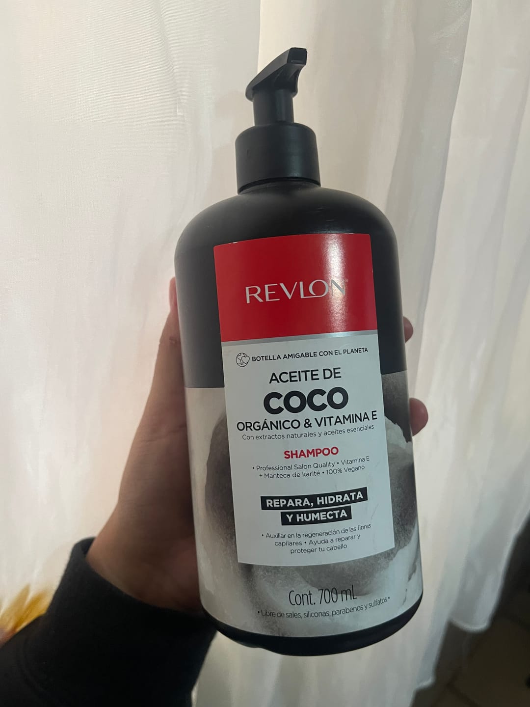 Customer photo review of Shampoo Aceite Coco + Manteca Karité Revlon