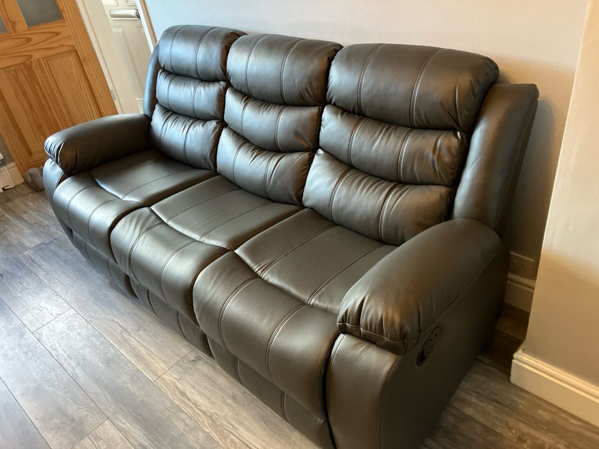 Customer photo review of Roma 3 Seater Recliner Grey