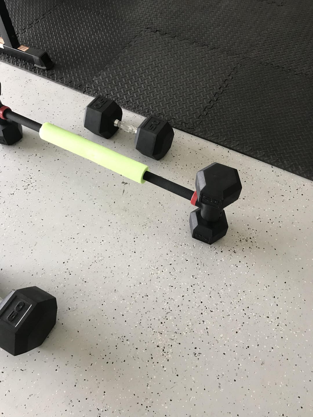 Customer photo review of Hyperbell Bundle: Bar, EZ Curl, Kettlebell, Pad