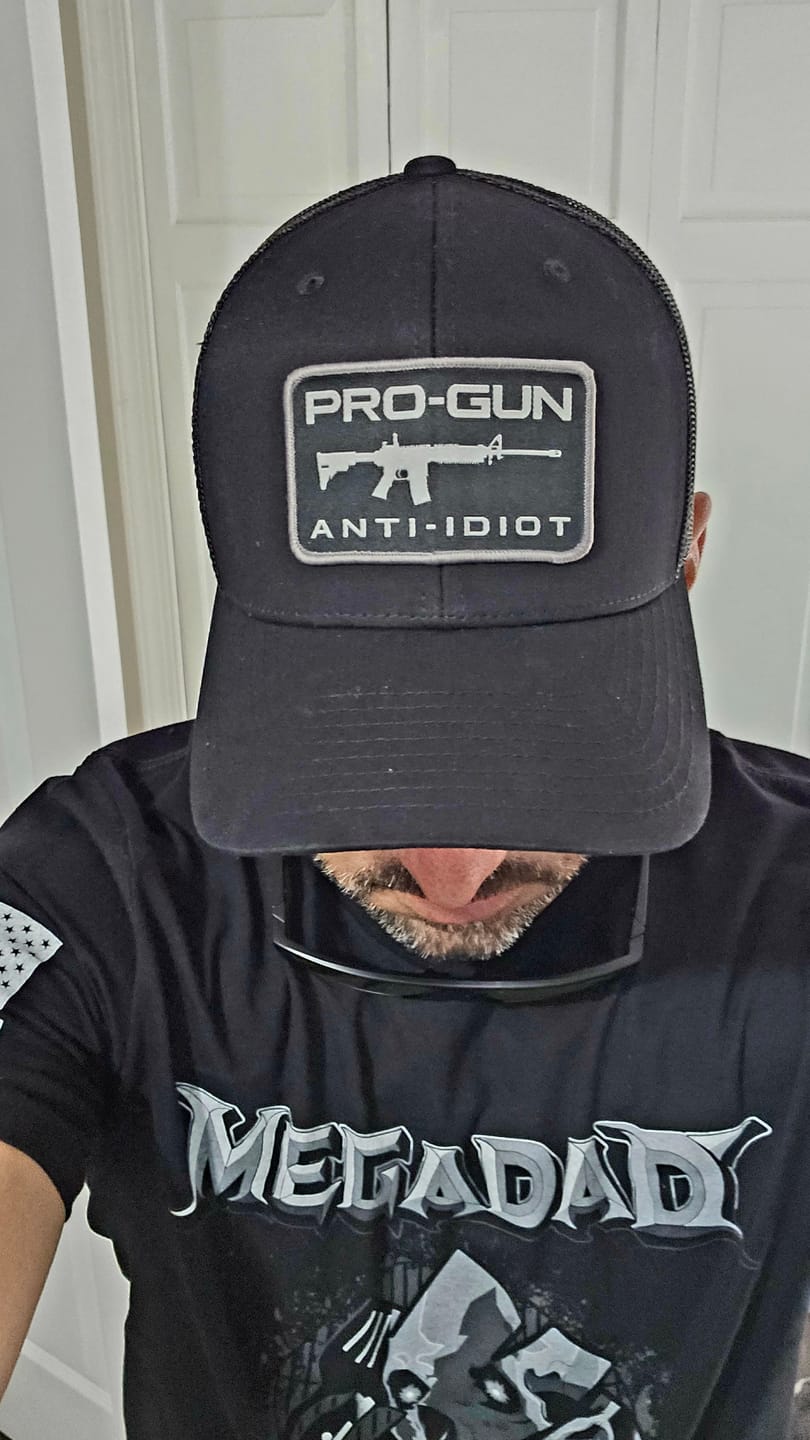 Customer photo review of Pro Gun Anti Idiot Woven Patch Hat