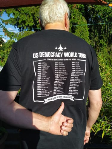 Customer photo review of PREMIUM SHIRT BUBEN • US DEMOCRACY WORLD TOUR