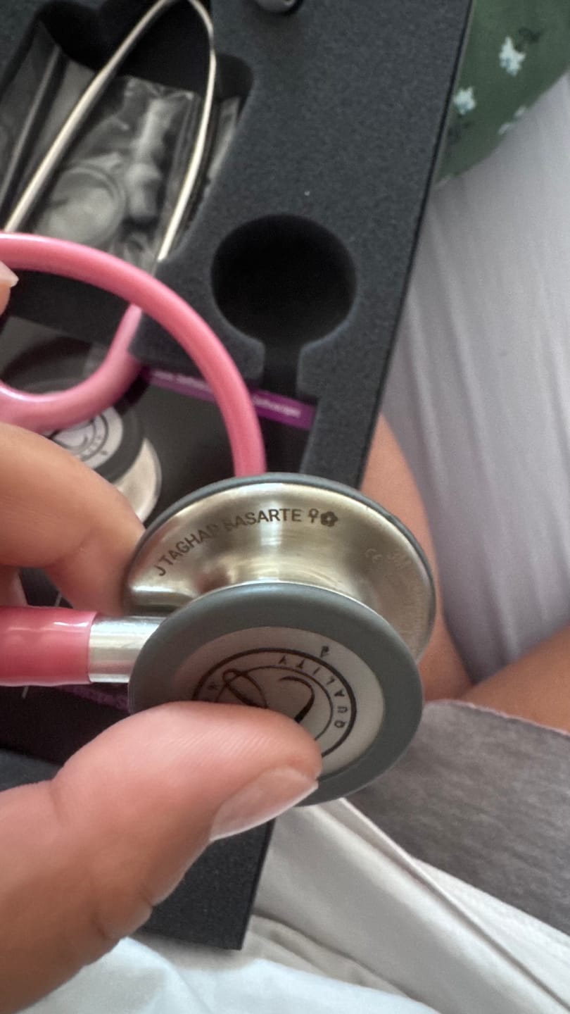 Customer photo review of Littmann Classic III Monitoring Stethoscope: Pearl Pink 5633
