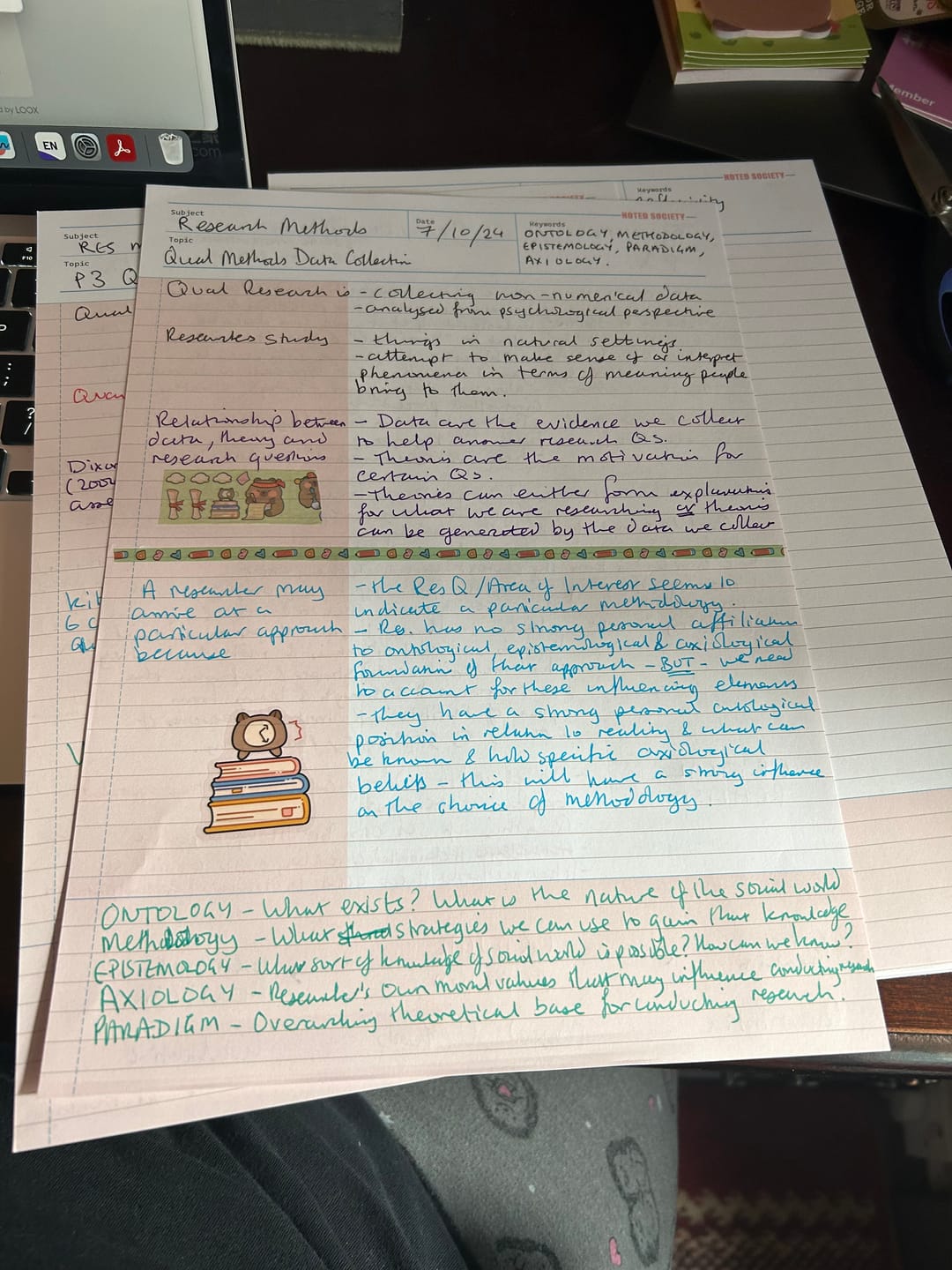 Customer photo review of Cornell Notes Notepad