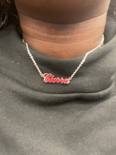 Customer photo review of Personalized Name Necklace