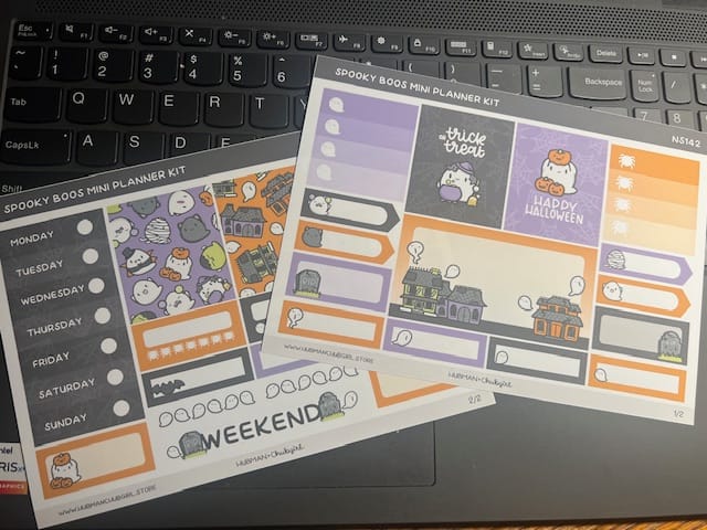 Customer photo review of Halloween Mini Planner Kit (Set of 2)
