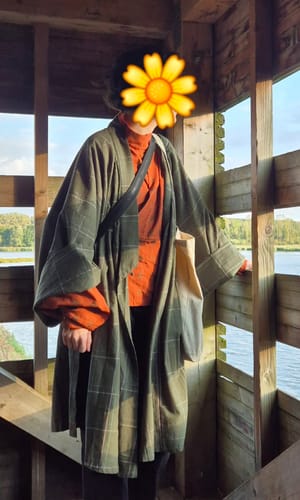 Customer photo review of Lin Ting 林听 Southern Song Dynasty Daily Commoner's Unisex Changshan & Trousers Set